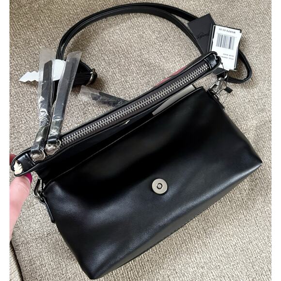 ED HARDY Love Kills Slowly BLK Rhinestone XBODY CLUTCH Rose Y2K Tattoo Skull - Picture 4 of 16